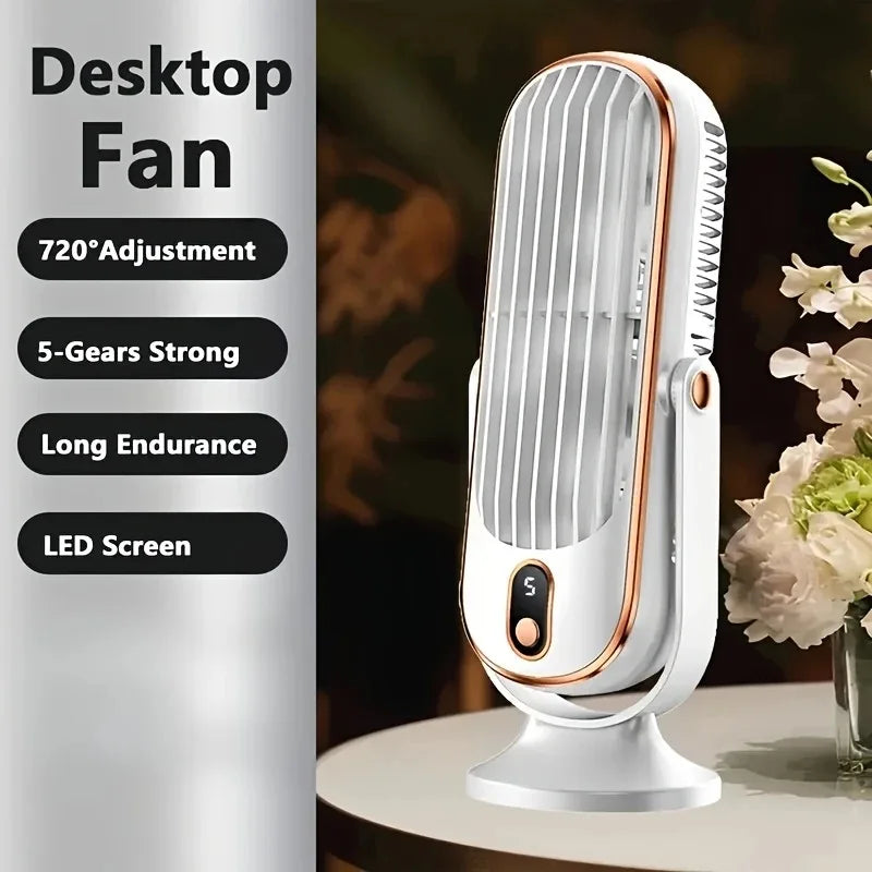 Ventilateur de bureau portable à double moteur — USB