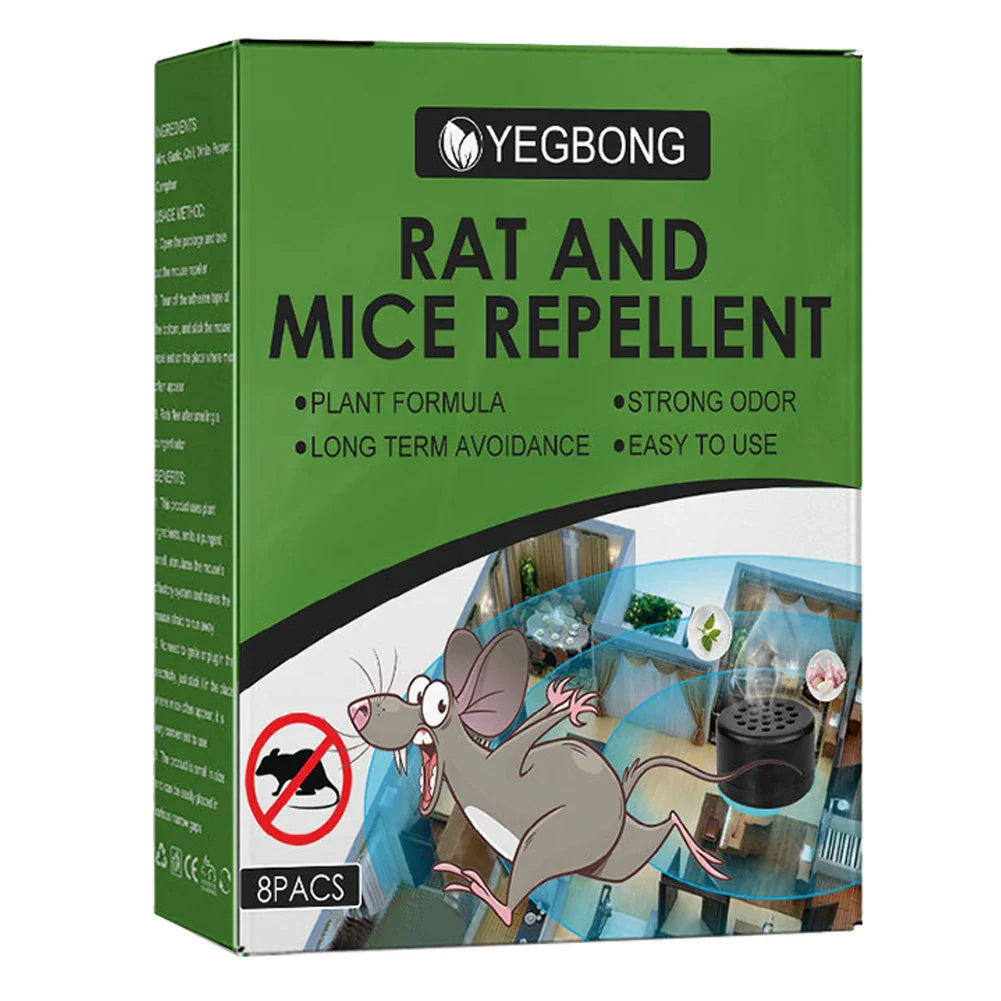 8x Répulsifs Anti Rats & Souris pour Intérieur/ Extérieur