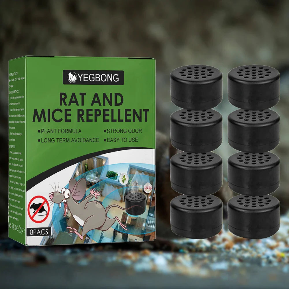 8x Répulsifs Anti Rats & Souris pour Intérieur/ Extérieur