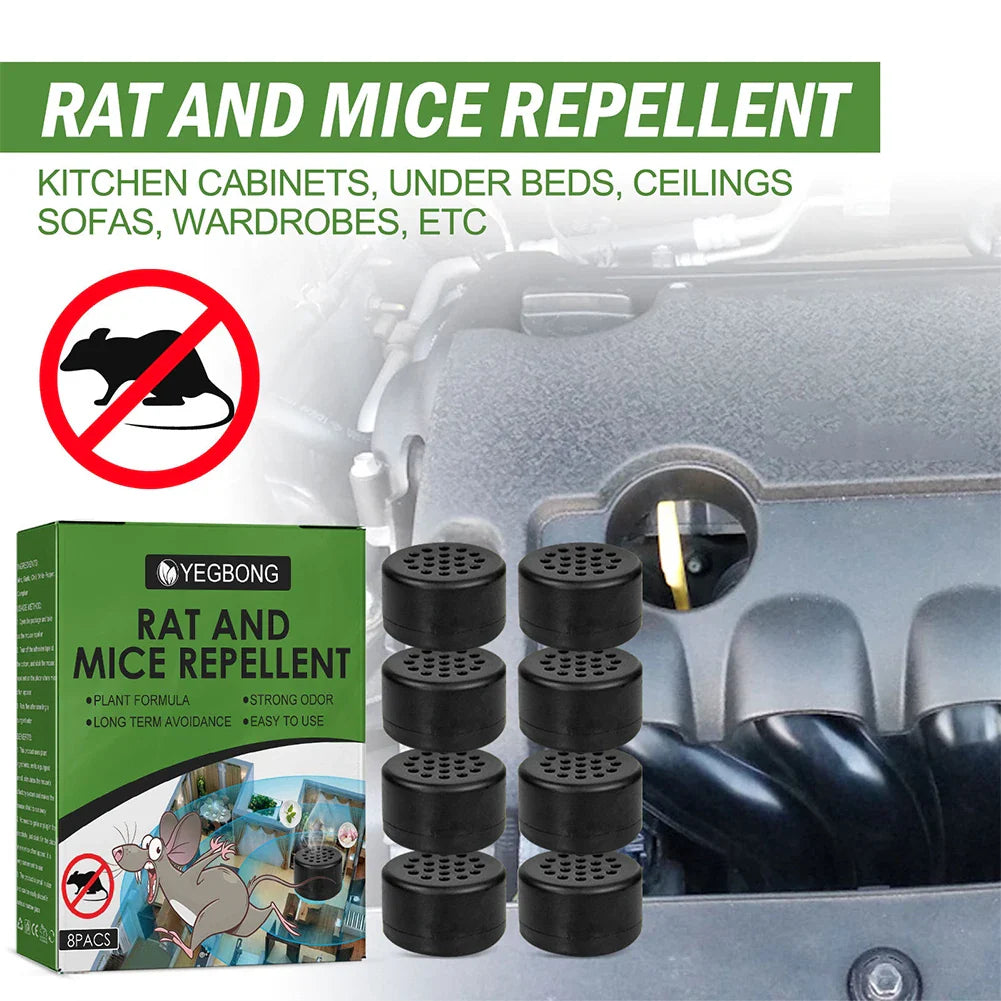 8x Répulsifs Anti Rats & Souris pour Intérieur/ Extérieur