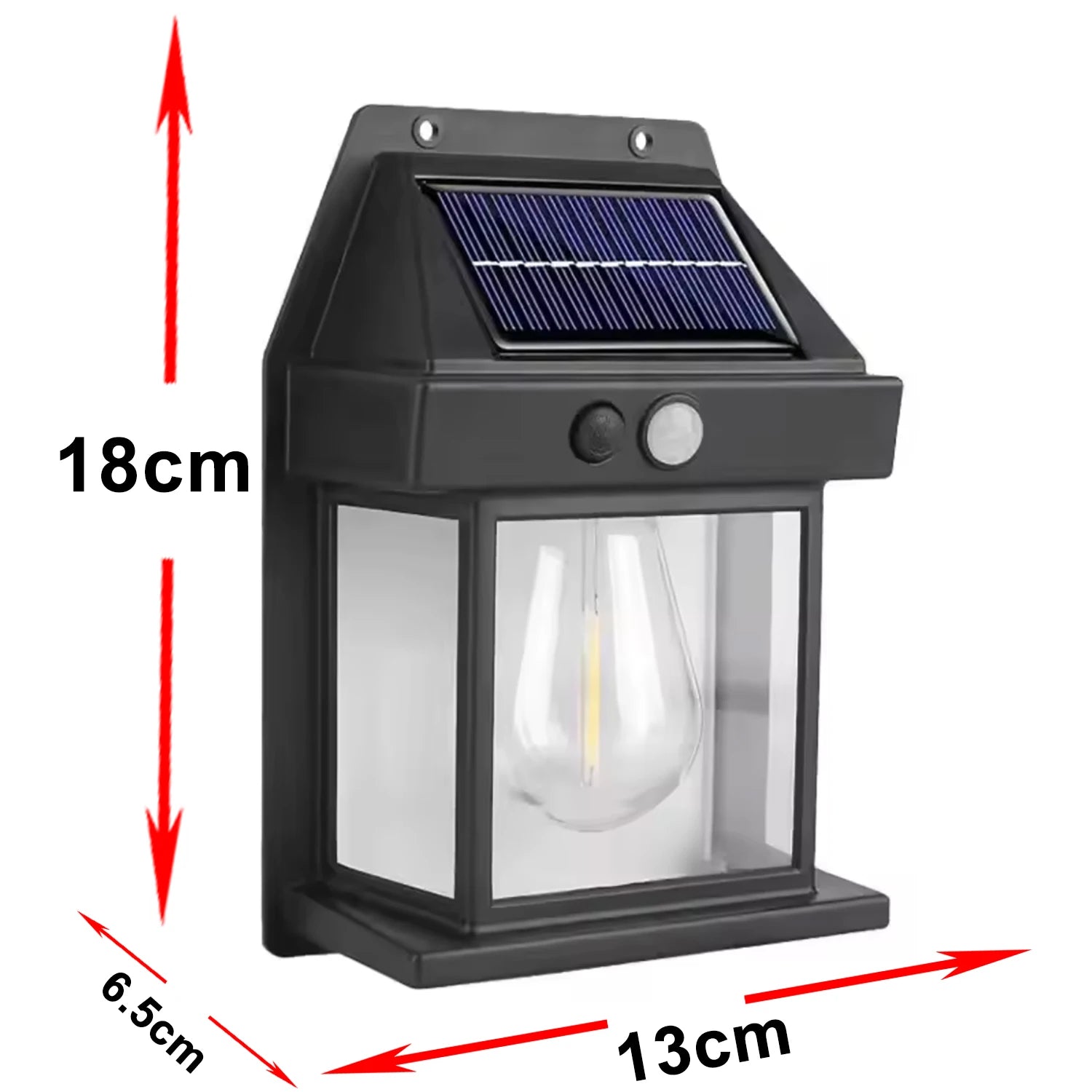 Lampe Extérieure Solaire – Détecteur + Style Vintage