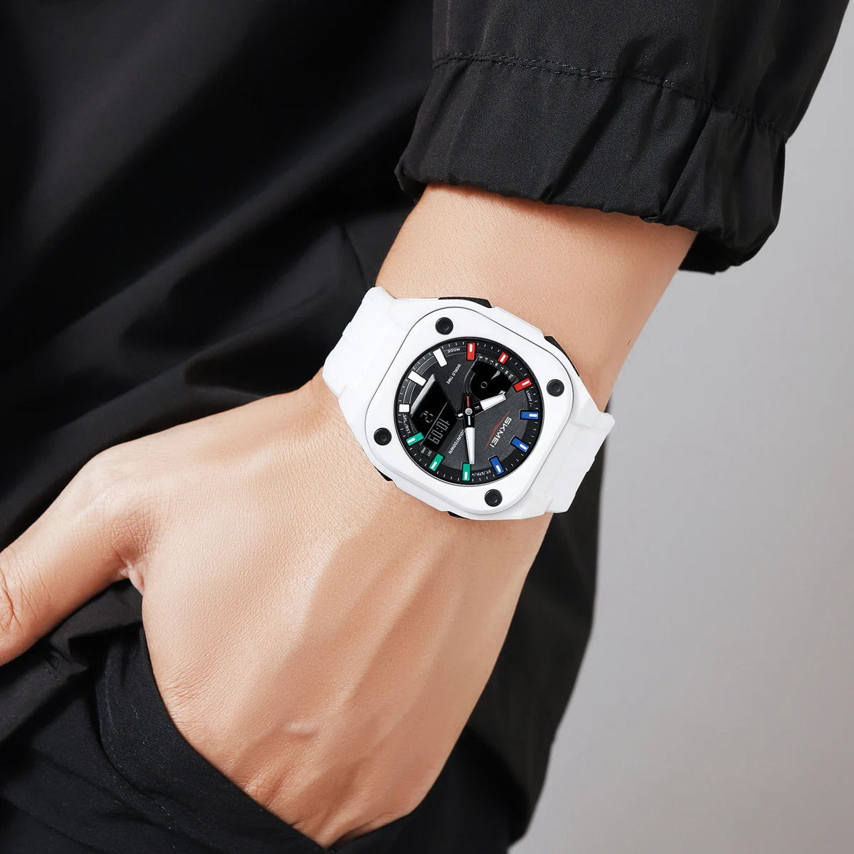 Montre sport multifonction étanche à quartz