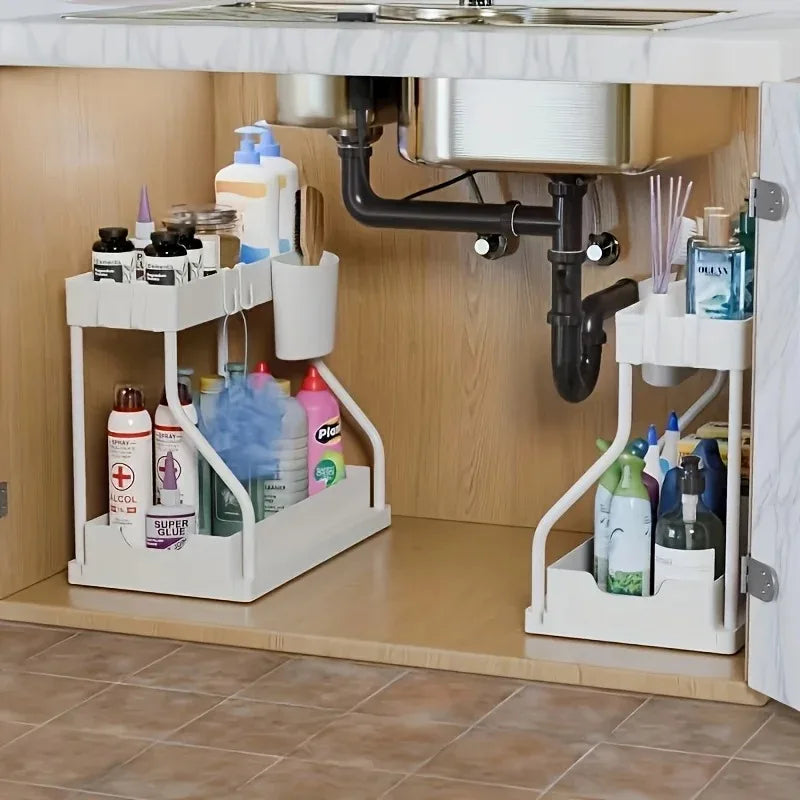 Rangement Sous Évier avec Tiroir Coulissant