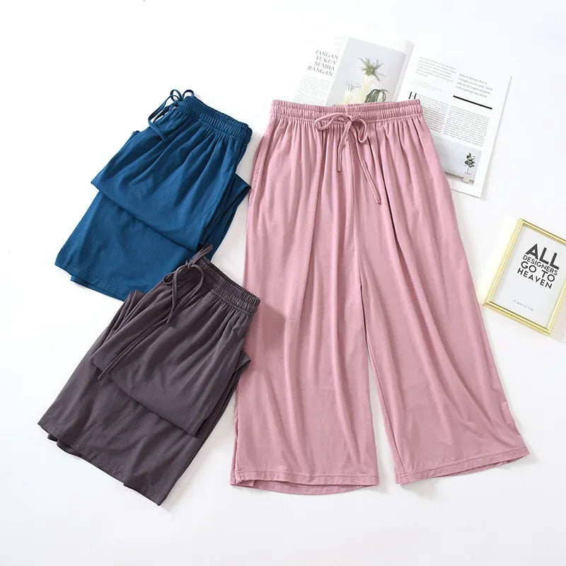 Pantalon à Taille élastique, léger et ample - Femme