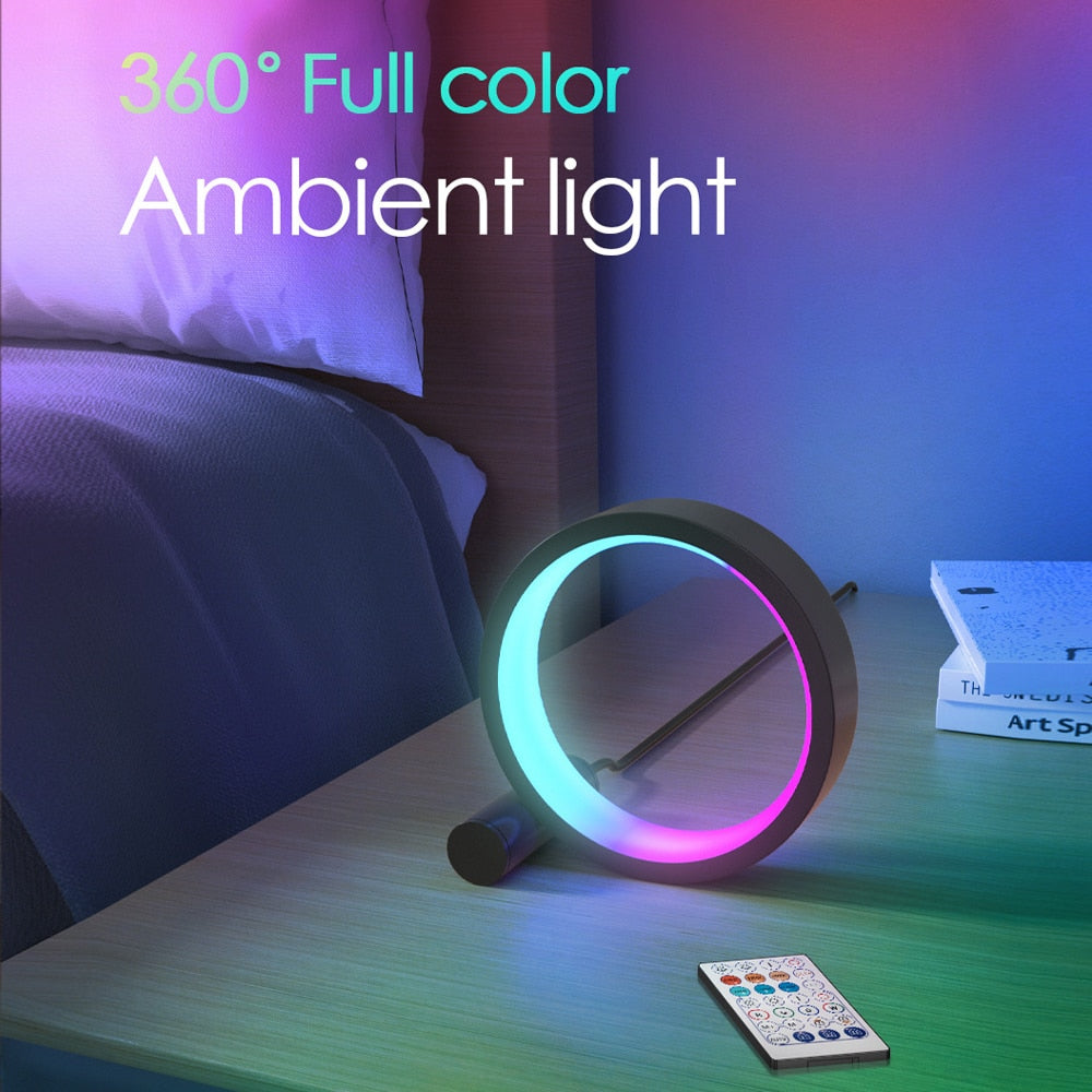 Lampe circulaire LED contrôlée par Bluetooth