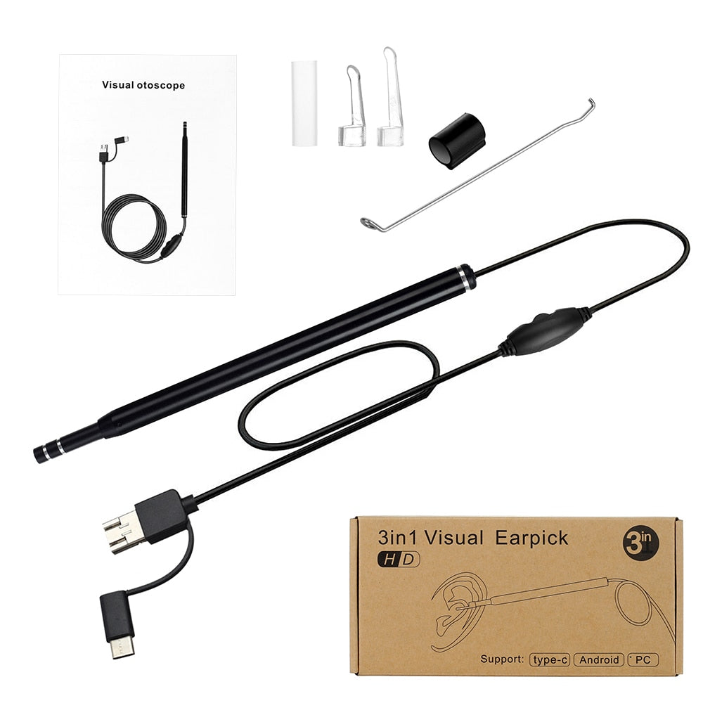 Caméra Otoscope HD - Micro USB, USB,  USB Type-C