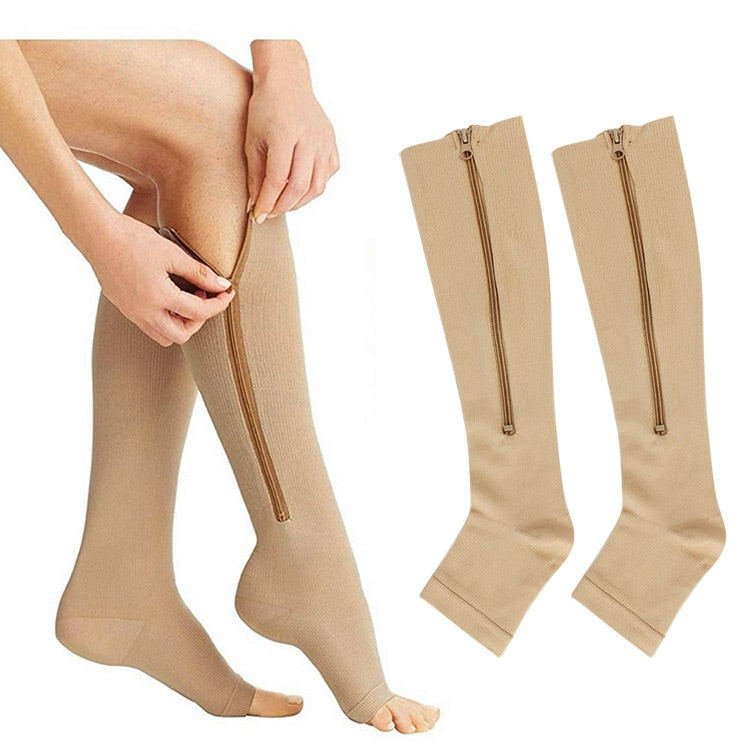 Chaussettes de Compression à Zip