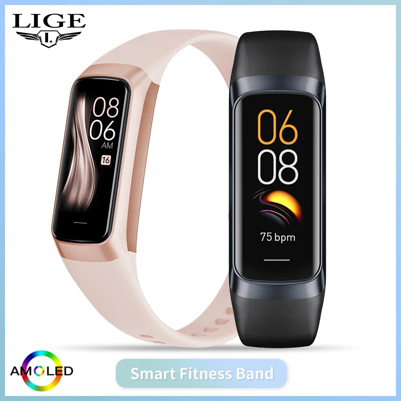 Montre Connectée AMOLED 2024 – Smartwatch Étanche avec Suivi Sport et Fréquence Cardiaque