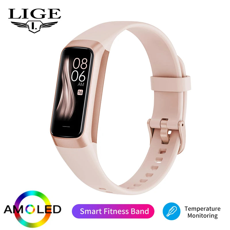 Montre Connectée AMOLED 2024 – Smartwatch Étanche avec Suivi Sport et Fréquence Cardiaque