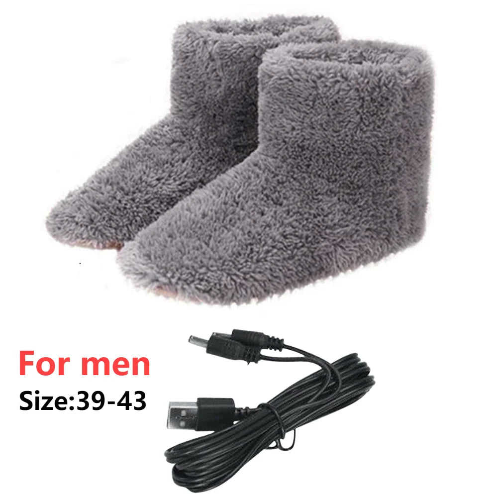 Pantoufles Bottes Chauffantes USB en Peluche Douce