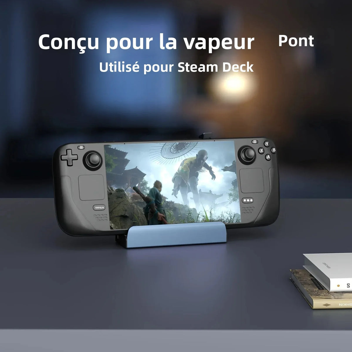Station d’Accueil 6 EN 1 pour Steam Deck & ROG Ally – Hub USB-C avec HDMI 4K 60 Hz, 3 Ports USB 3.0, Ethernet Gigabit & PD 100W