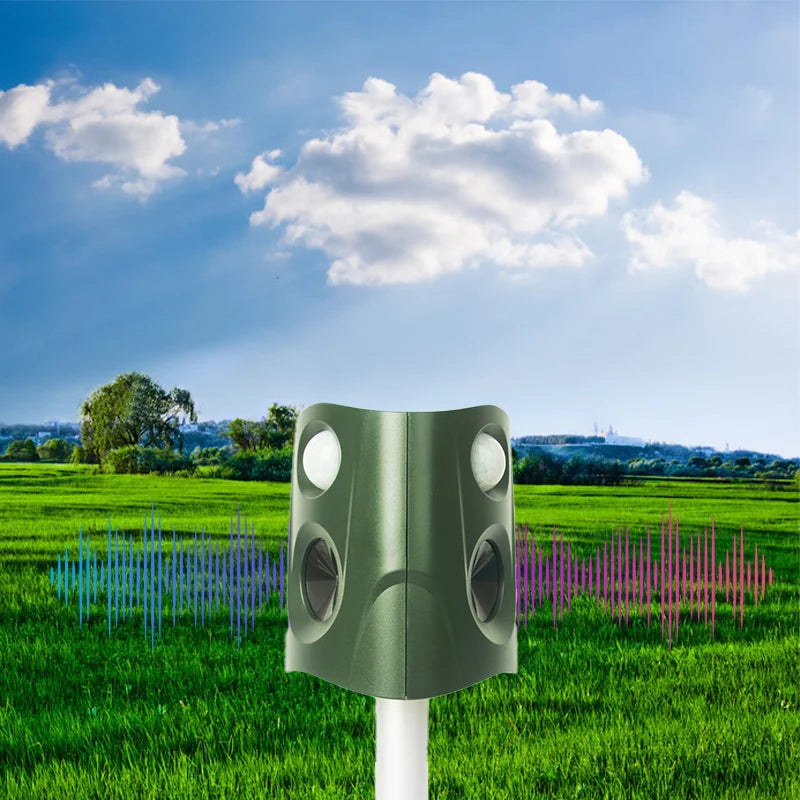 Répulsif Solaire Ultrason Haute Puissance Extérieur