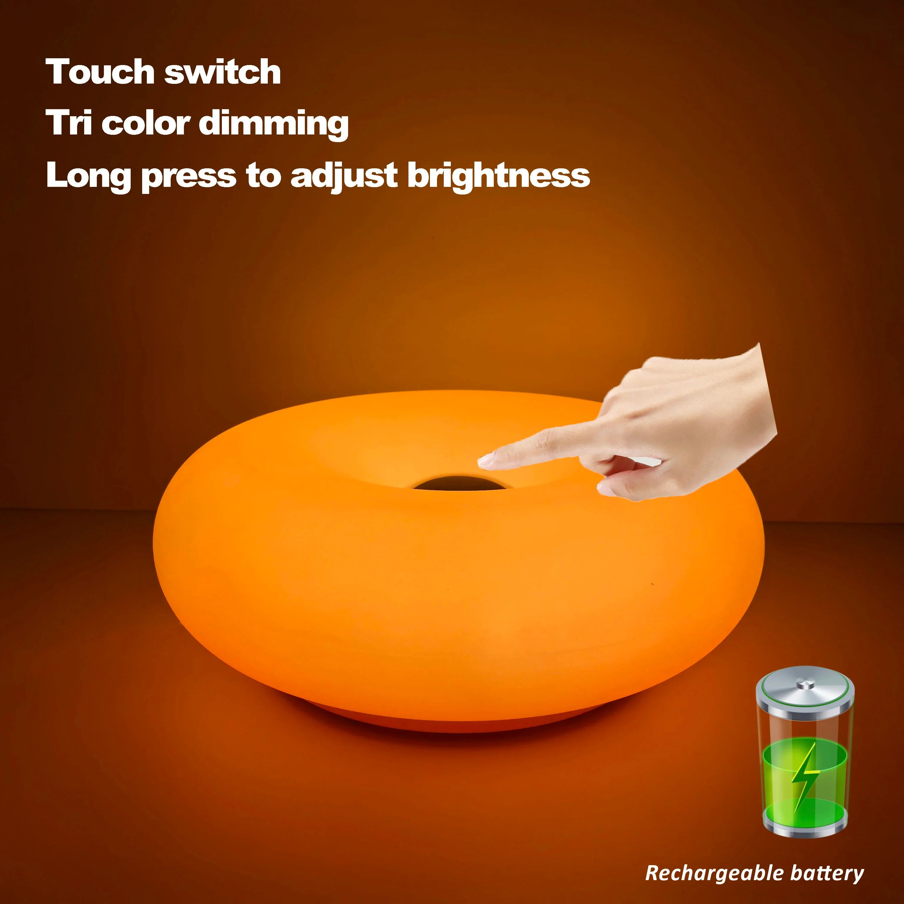 Lampe Donut Tendance USB Tactile - Couleurs & Intensités