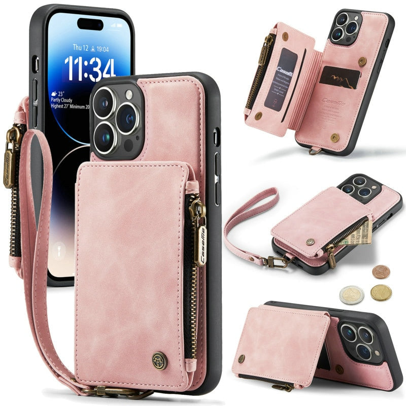 Coque porte-feuille pour Iphone - Protection anti-piratage