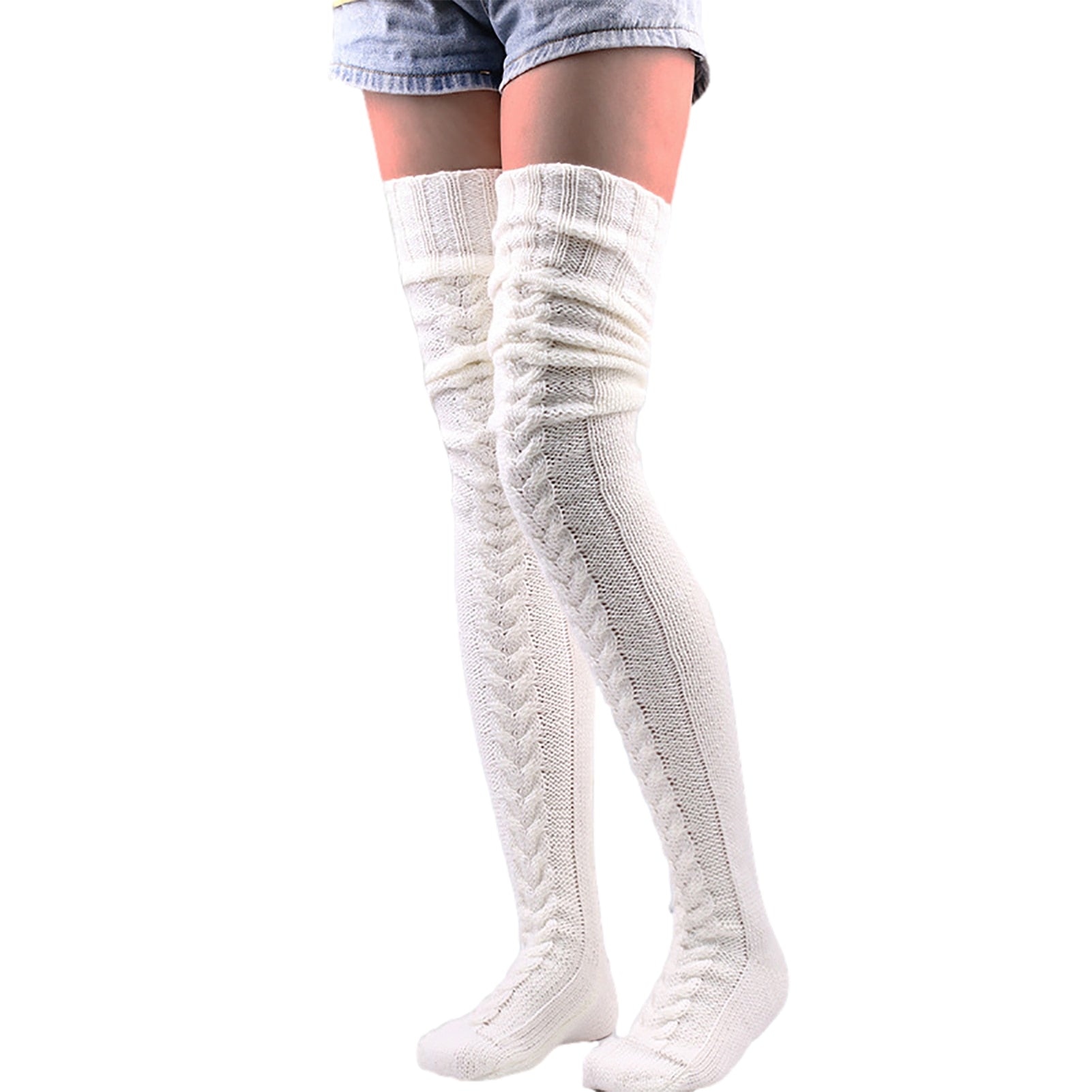 Chaussettes extra longues tricotées