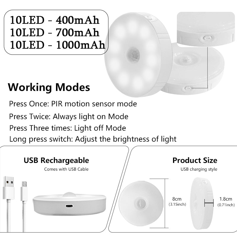 Lot de 2 Lampes LED détecteur de mouvement