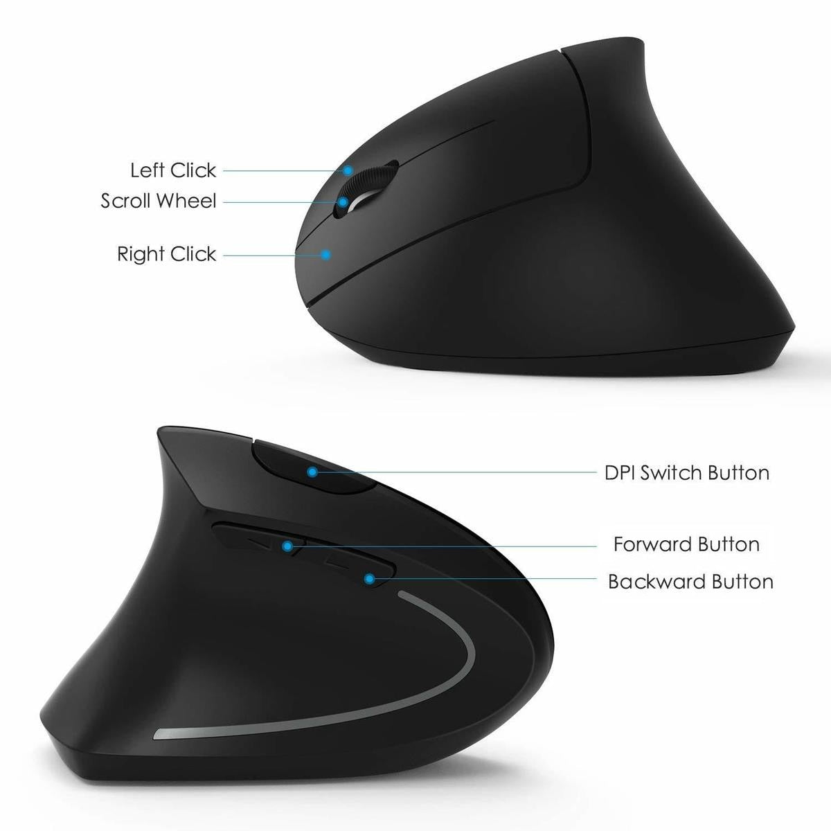 Souris ergonomique verticale sans fil