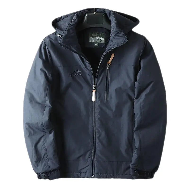 OUTDOOR - Veste imperméable à capuche intérieur polaire - Homme