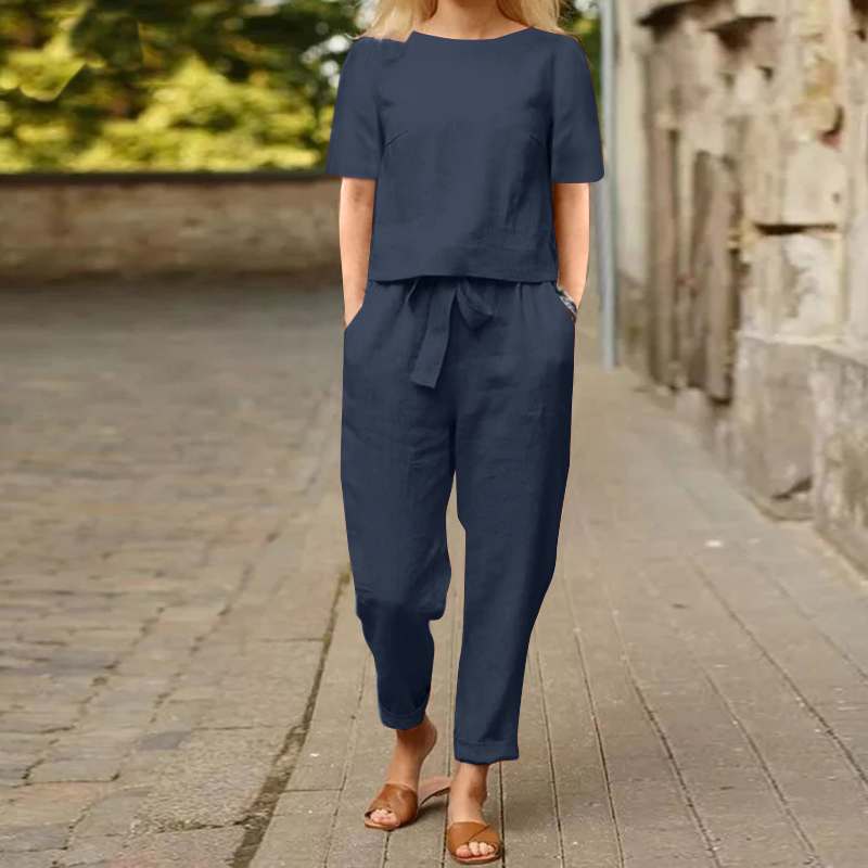 chemisier et pantalon surdimensionné d'été