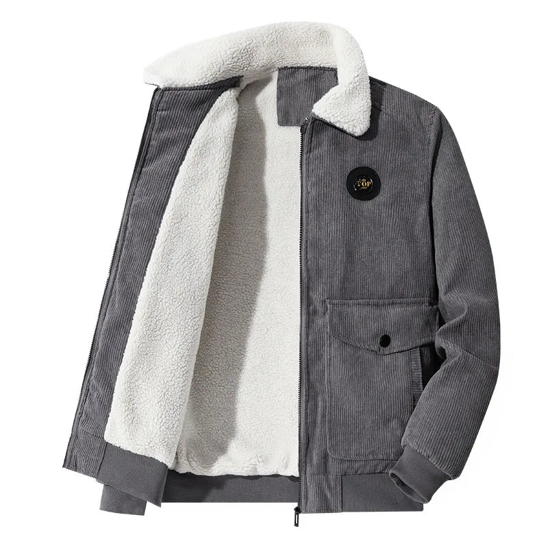 Manteau Aviateur Côtelé Intérieur Polaire