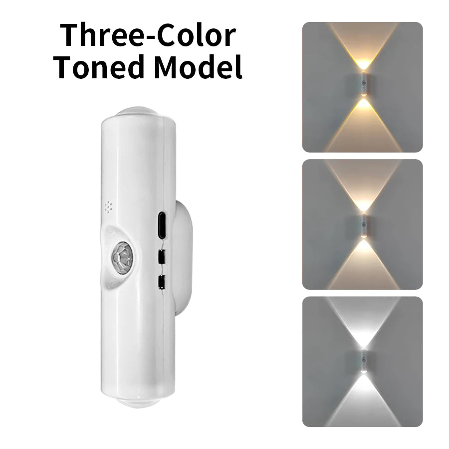 Lot de 4 Lampes LED Magnétiques Rechargeables – Détecteur de Mouvement RGB pour Armoire, Cuisine et Escaliers