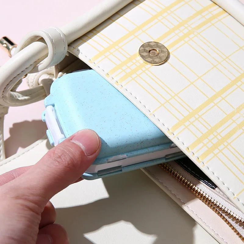 Mini Pilulier Organisateur de Voyage - 8 Compartiments
