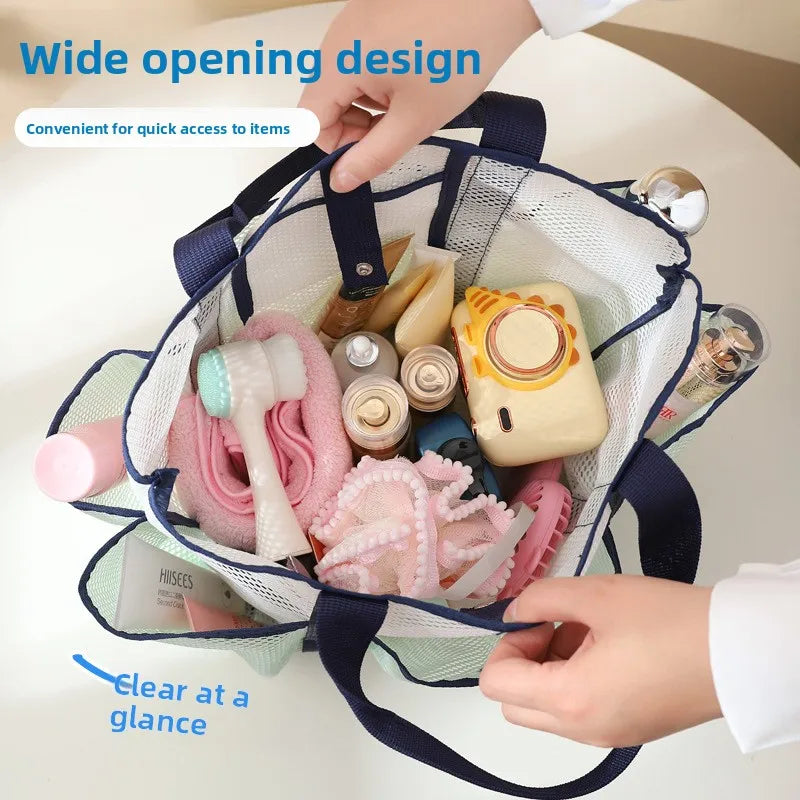 Tote Bag Plage en Maille Grande Capacité — Multi-Poches