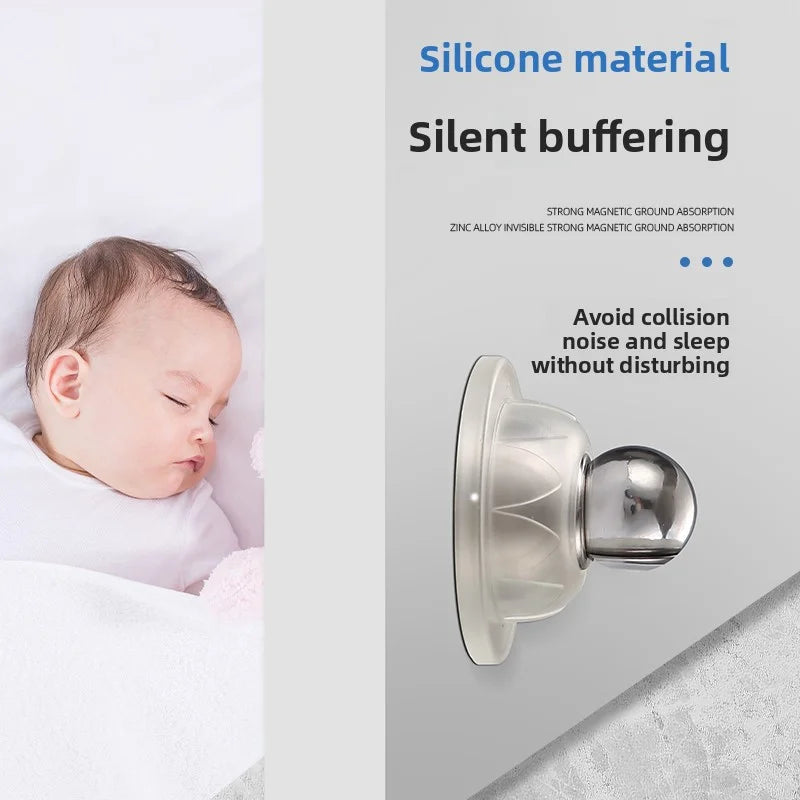 Butée de Porte Magnétique en Silicone à Adhésif – Anti-Collision, Silencieuse & Fixation Forte