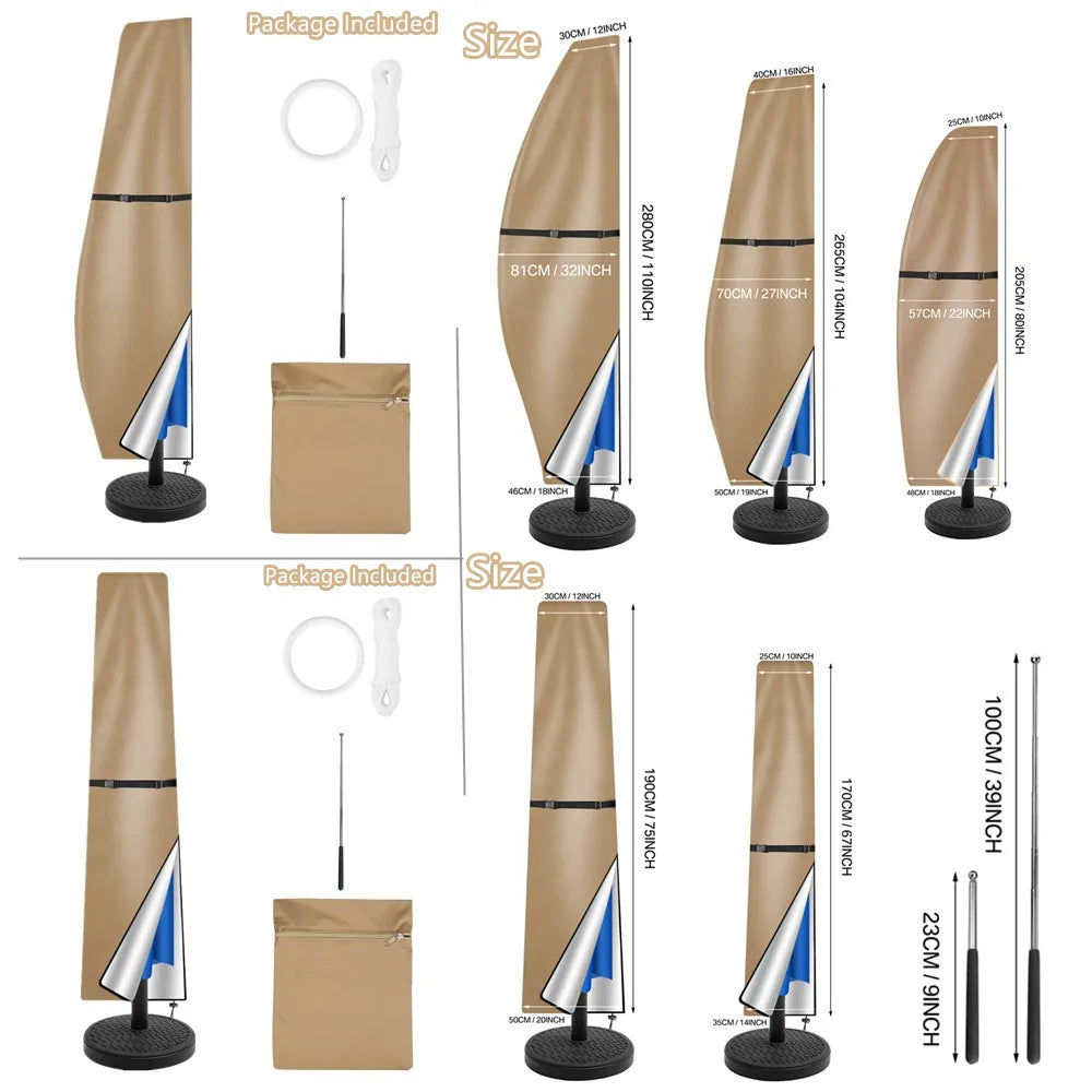 House de parasol imperméable et anti-UV 4 Saisons