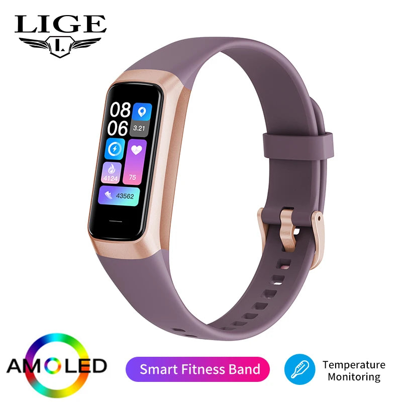 Montre Connectée AMOLED 2024 – Smartwatch Étanche avec Suivi Sport et Fréquence Cardiaque