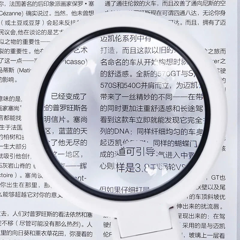 Loupe de lecture avec Pied & Lumière – 8 LEDs Blanches