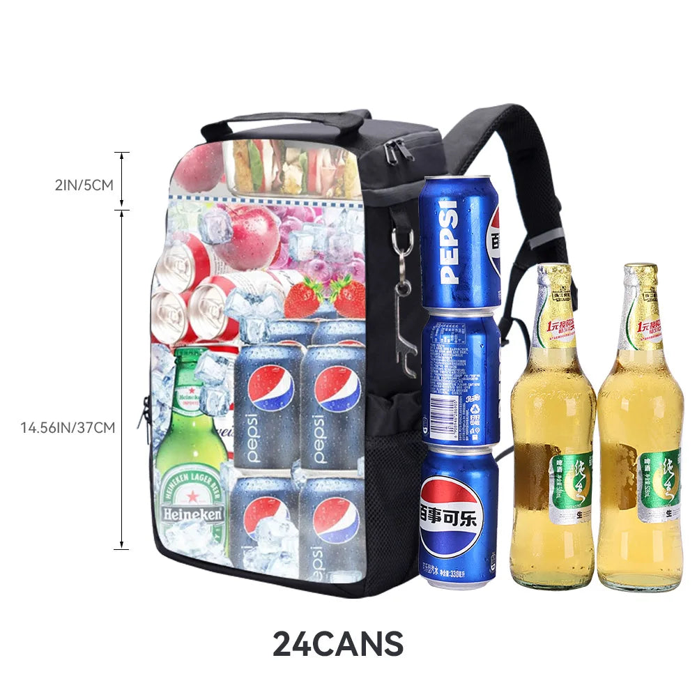 Sac à Dos Isotherme Grande Capacité – Glacière Étanche avec Ouvre-Bouteille pour Pique-Nique, Camping et Randonnée