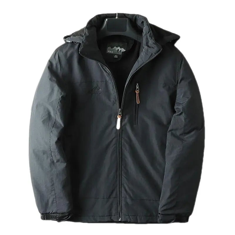 OUTDOOR - Veste imperméable à capuche intérieur polaire - Homme