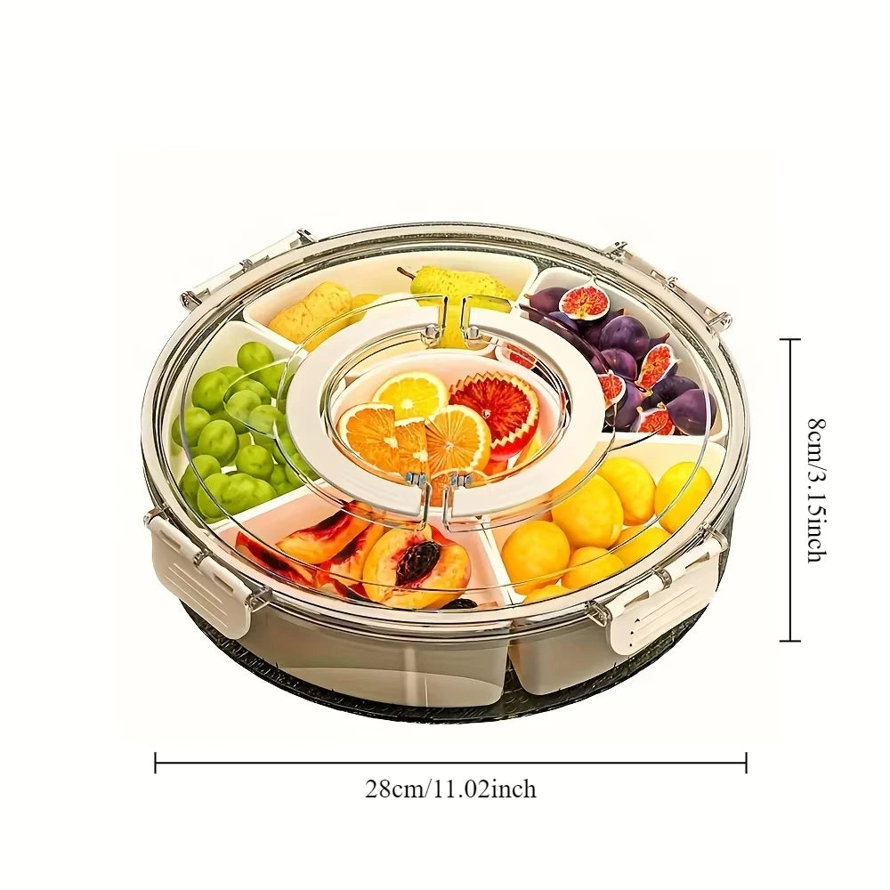 Boîte Rangement Snacks & Fruits – Plateau Tournant 360°