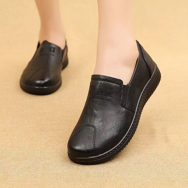 Chaussures décontractées larges en Cuir véritable - Femmes