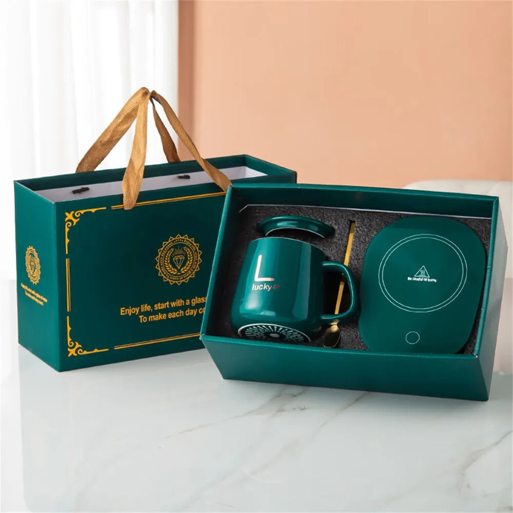 Ensemble Mug + Chauffe Tasse USB - Idée Cadeau