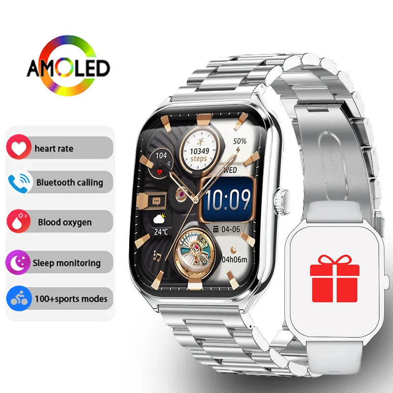 Montre Connectée Ultra Fine - Écran AMOLED HD 1.96" + 1 Bracelet OFFERT