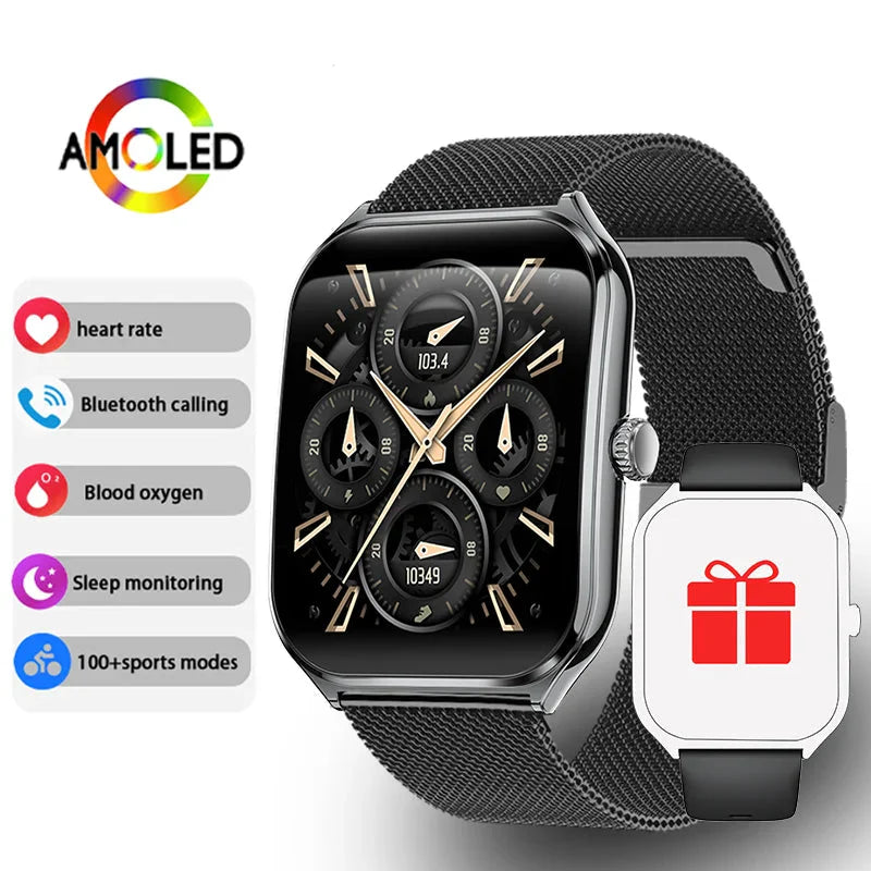Montre Connectée Ultra Fine - Écran AMOLED HD 1.96" + 1 Bracelet OFFERT