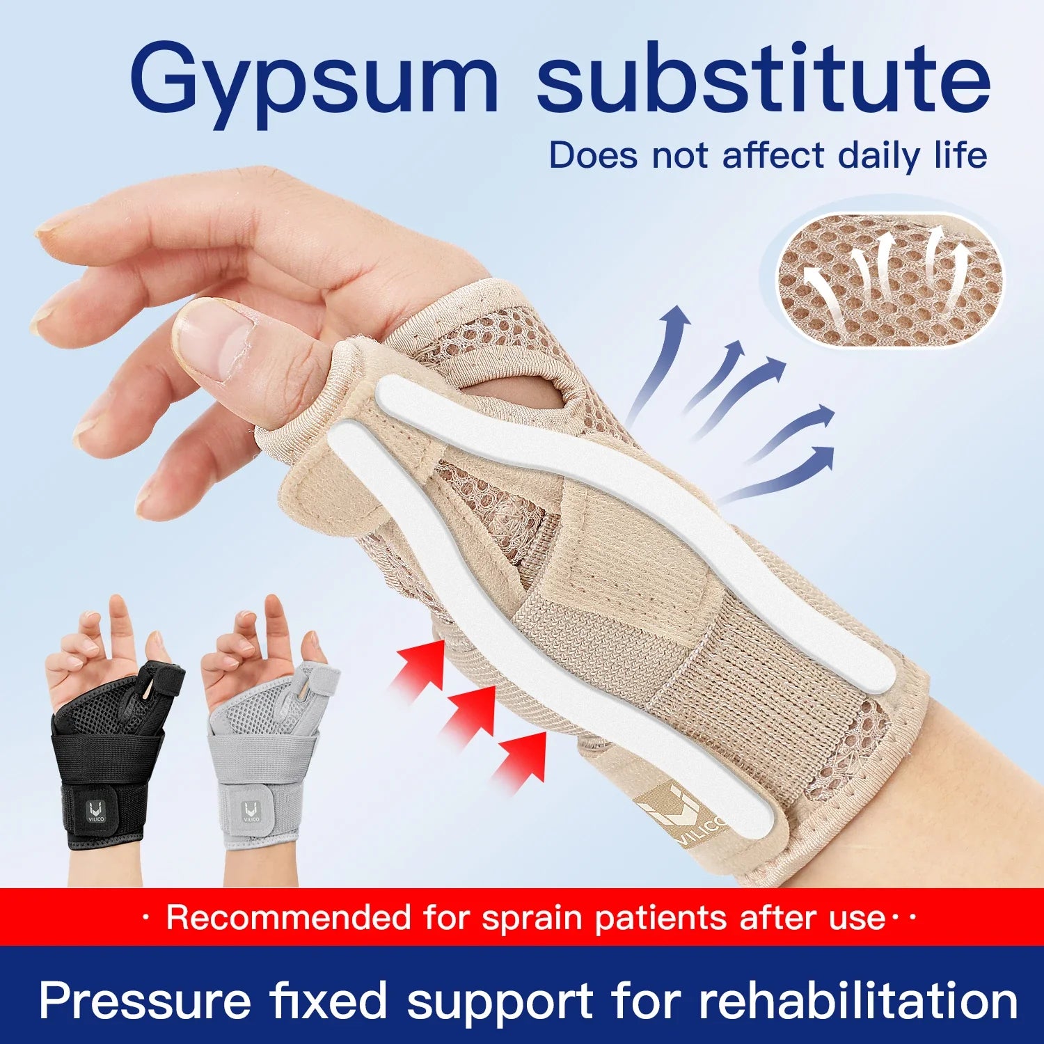 Attelle de Soutien pour Poignet et Pouce - Tendinite, Arthrite, Canal Carpien...