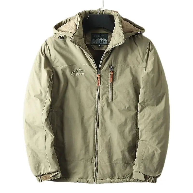 OUTDOOR - Veste imperméable à capuche intérieur polaire - Homme