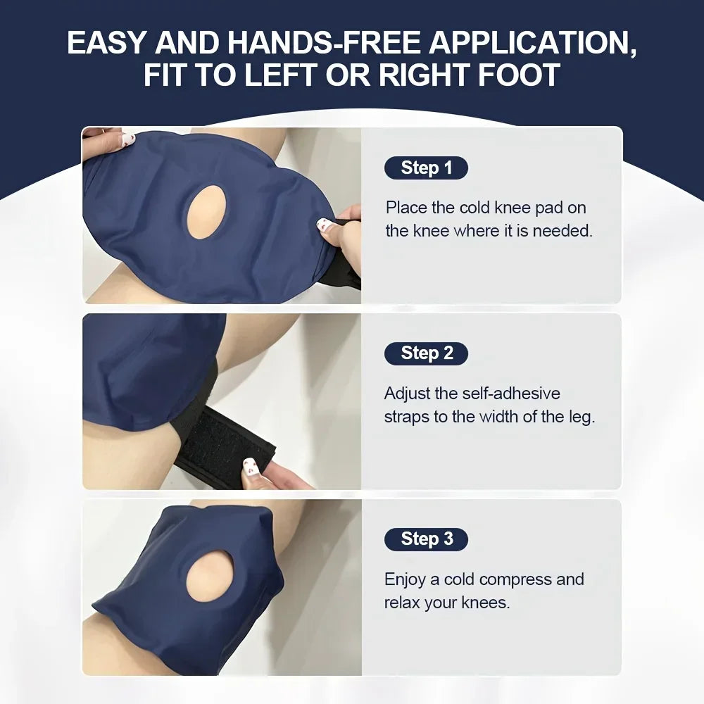 Poche de Glace Genou - Gel Flexible & Ajustable