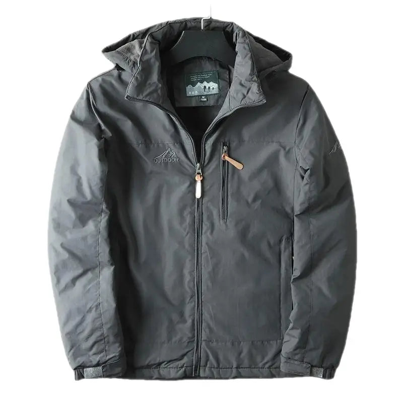 OUTDOOR - Veste imperméable à capuche intérieur polaire - Homme