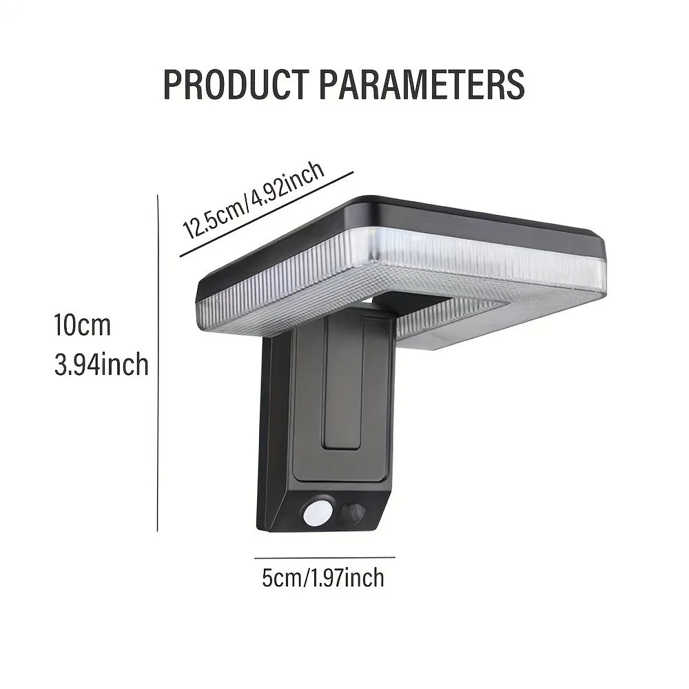 Lot de 2 Appliques Murales LED 120° Solaires à Capteur de Mouvement