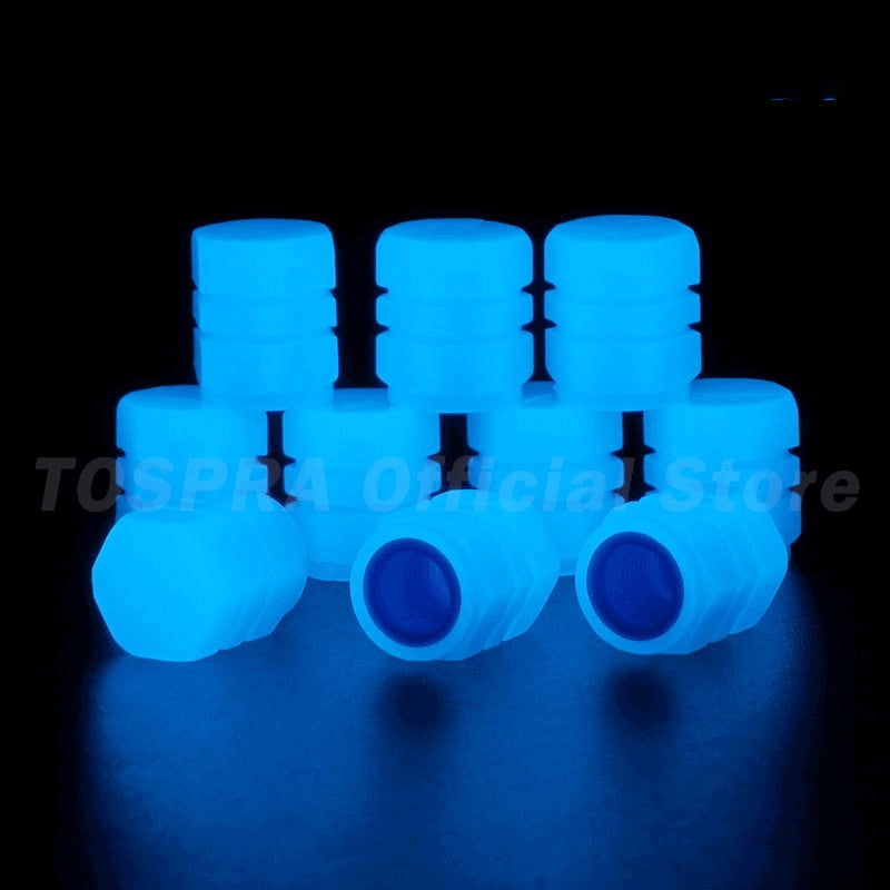 4x Bouchon de valve fluorescent pour pneus