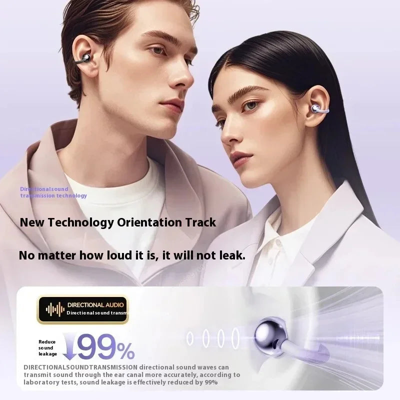 Écouteurs Bluetooth Q71 à Clip d’Oreille – Son Haute Fidélité & Réduction de Bruit, Écran LED et Étanchéité Sport