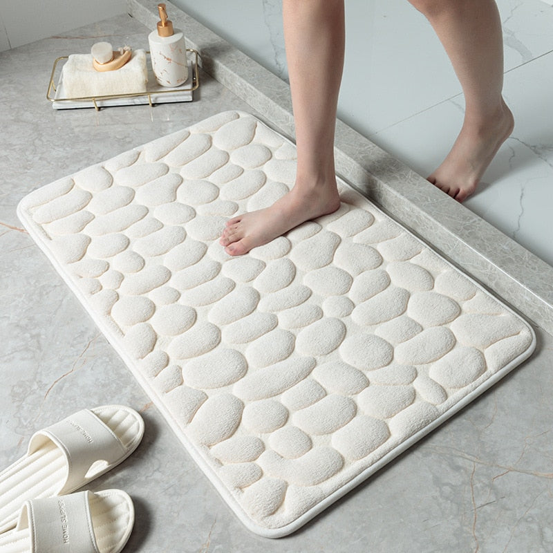 Tapis de bain pavé ultra absorbant