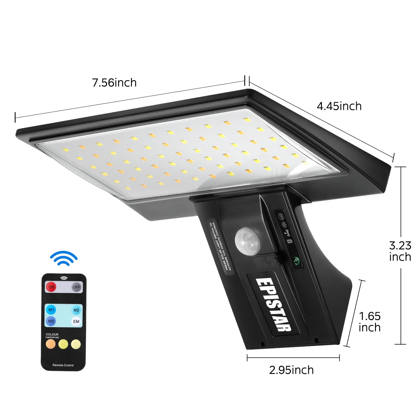 Applique Murale Solaire 90LED à Capteur de Mouvement