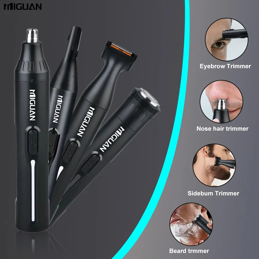 Tondeuse 4 en 1 Rechargeable – Nez, Barbe, Sourcils