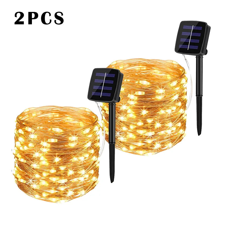 Pack de 2 Guirlande LED Solaires décoratives