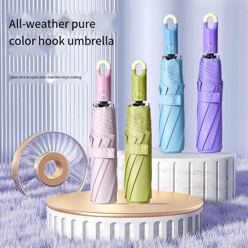 Parapluie Automatique à Crochet – UV & Pluie